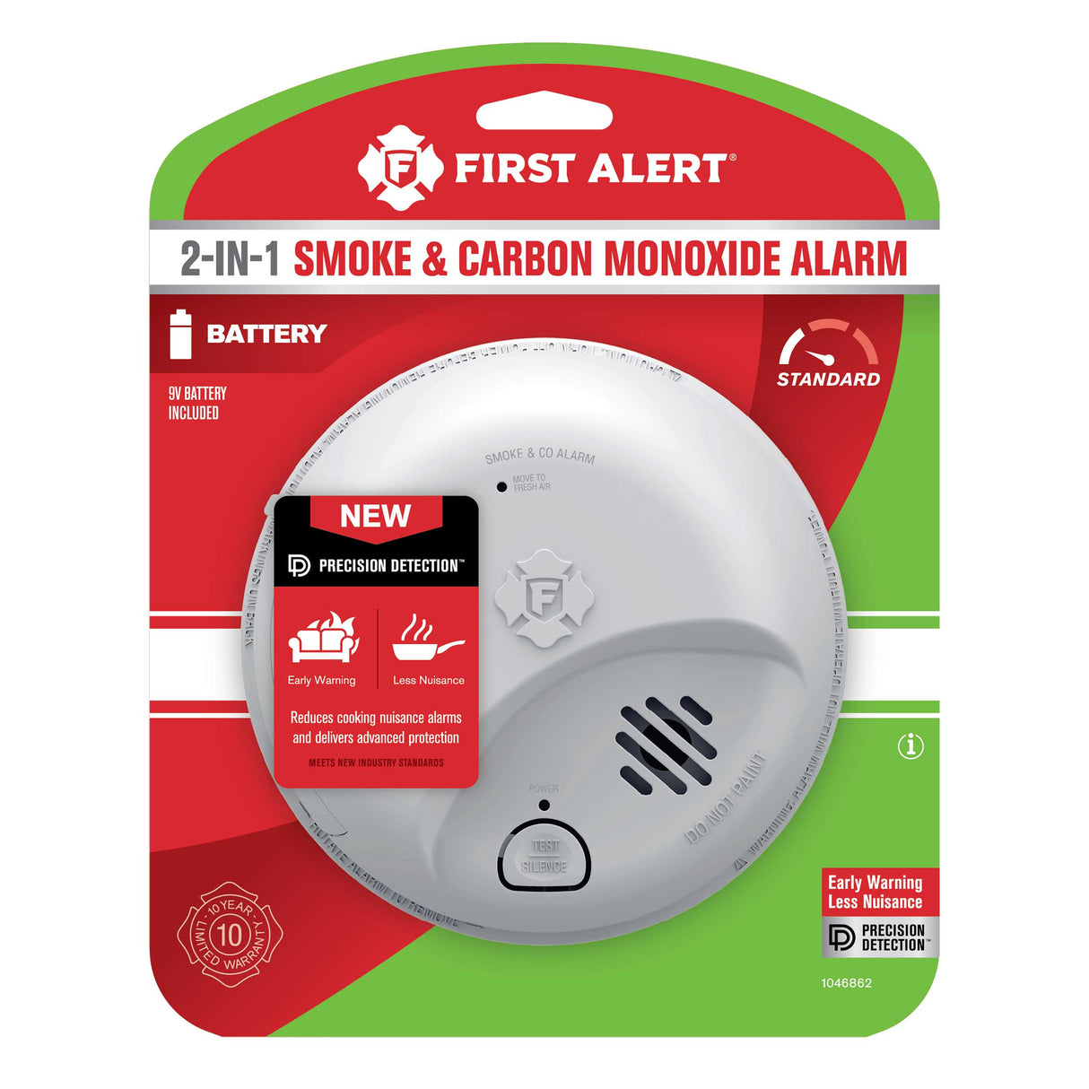 Battery-Operated 2-in-1 Smoke and Carbon Monoxide Alarm