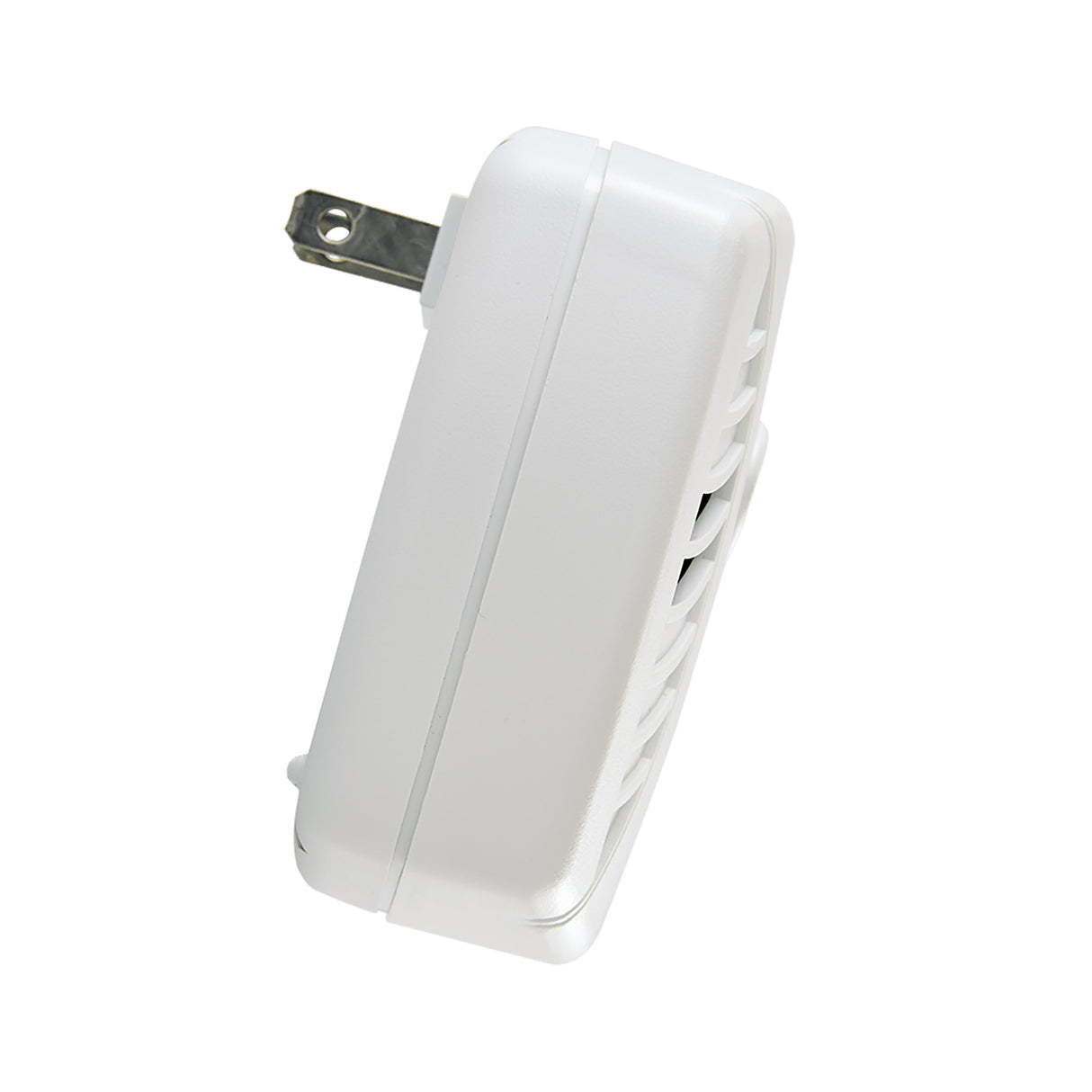 Carbon Monoxide Alarm side view with plug-in showing