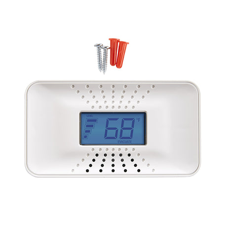 SkuImg;CO710;CO710_Accs_900x900px.jpg;Carbon Monoxide Alarm front view with anchors and screws