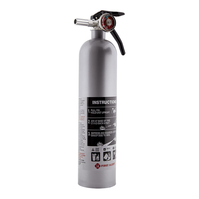 ProdImg;FE1A10GR-H;FE1A10GR_Dhome1_Front_900x900px.jpg;DHOME1 Rechargeable Designer Home Fire Extinguisher Pewter - Front
