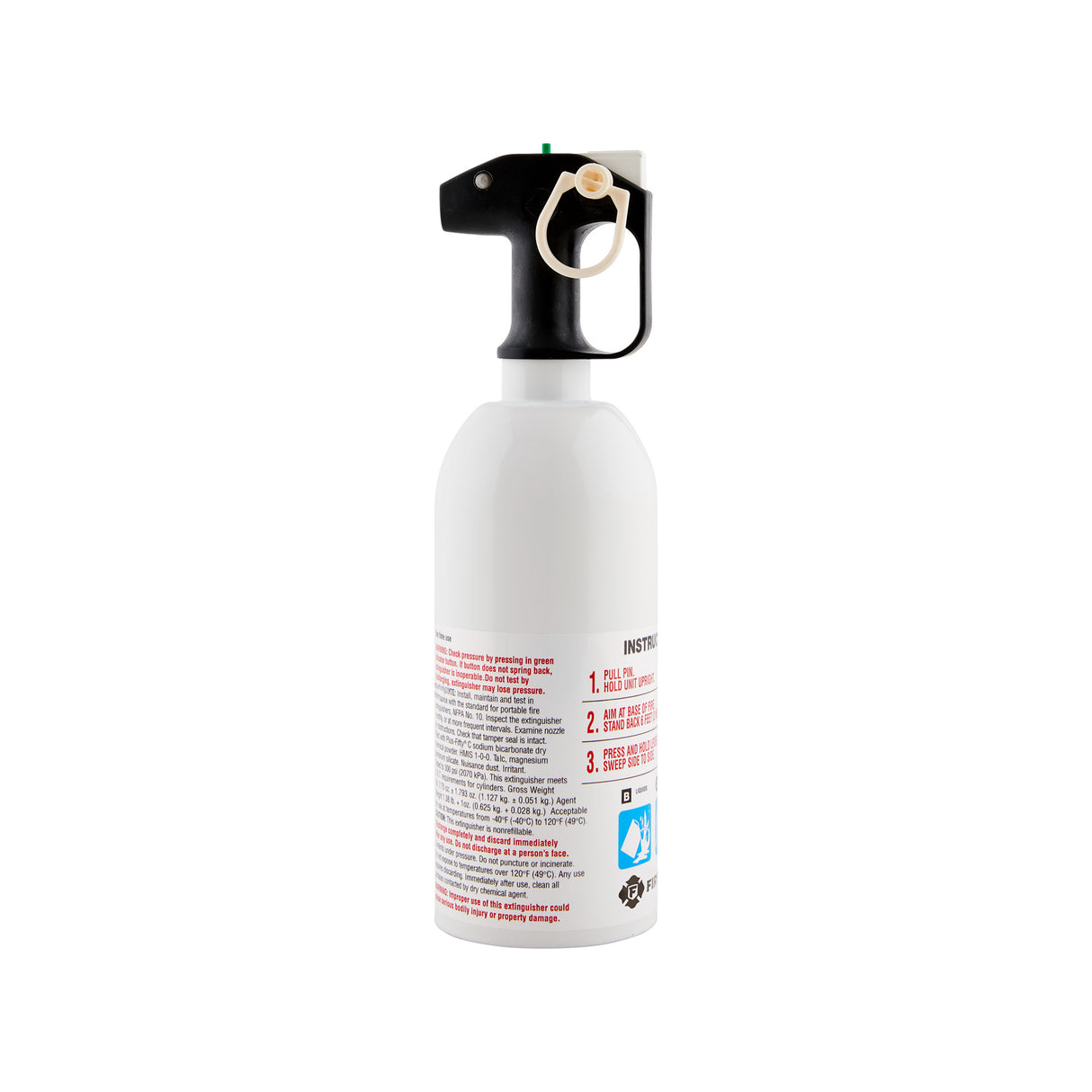 Side - Kitchen Fire Extinguisher (White)