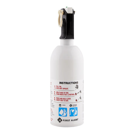 SkuImg;KITCHEN5;Kitchen5_KFE2S5_AngleNoCap_900x900px.jpg;White Fire Extinguisher front view