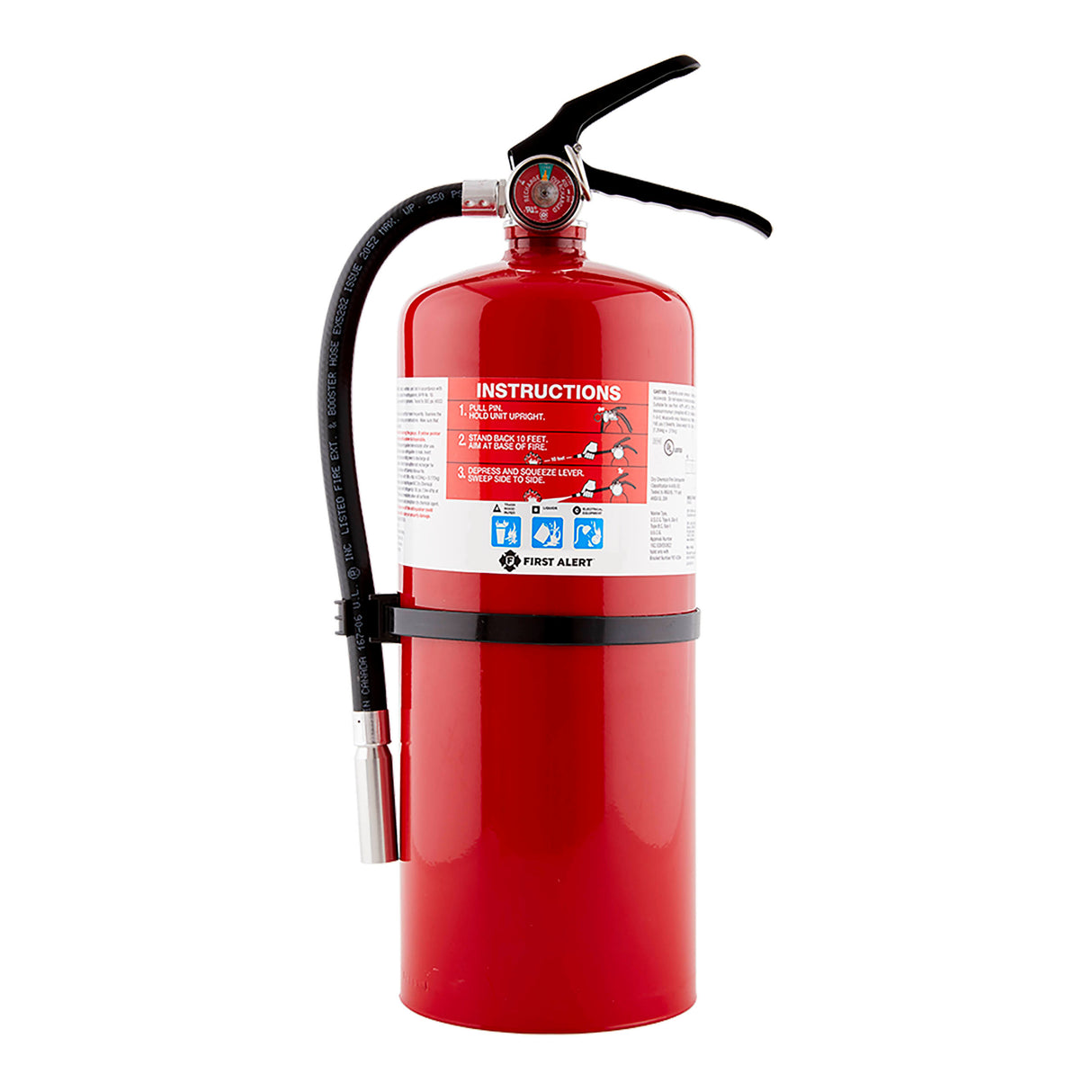 Front - Rechargeable Commercial Fire Extinguisher (Red)