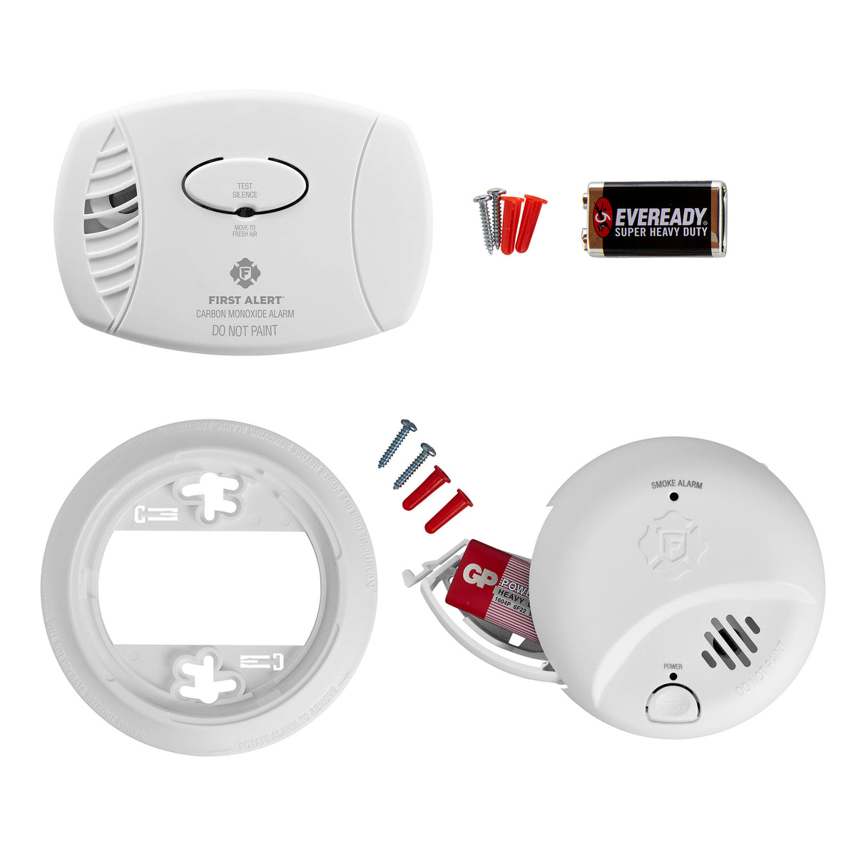 Battery-Operated Smoke Alarm & Battery-Operated CO Alarm Value Pack