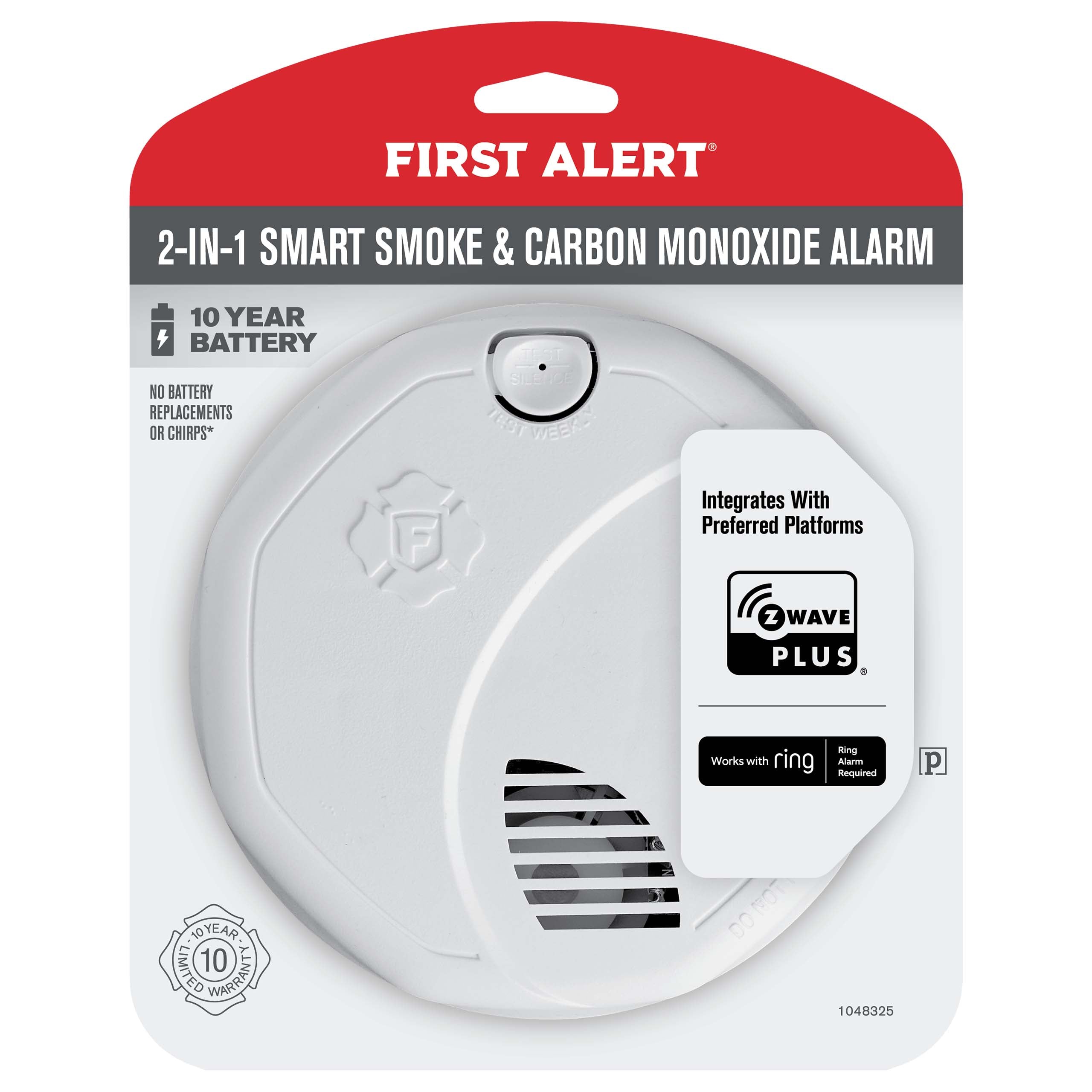 Z-Wave Plus Smart Smoke and Carbon Monxide Alarm Works with Ring