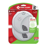 Interconnect Battery-Operated Smoke and CO Alarm with Voice