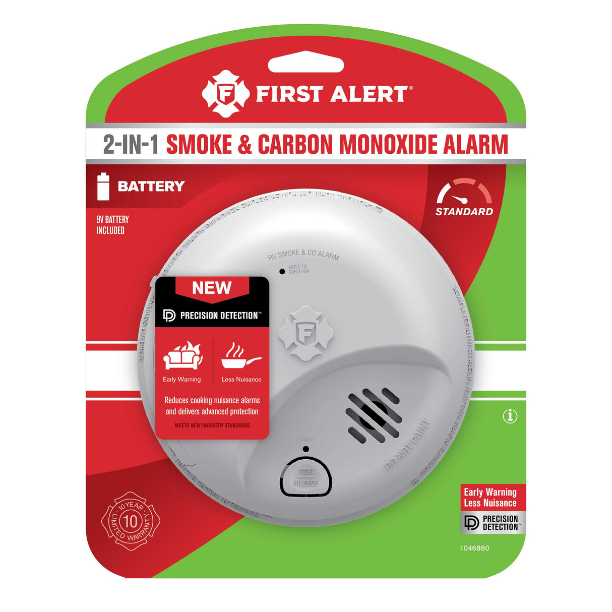 RV Approved Battery-Operated 2-in-1 Smoke & CO Alarm