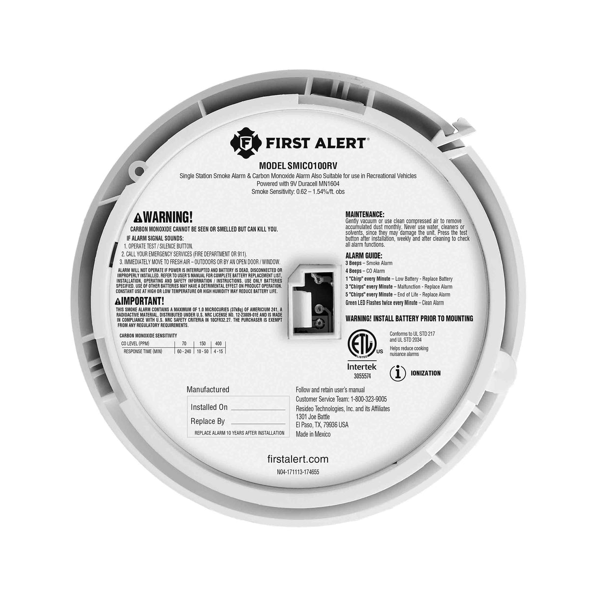 10-Year Battery Smoke Alarm